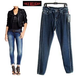 TRUE RELIGION NEW Y2K STELLA Supra-T Stripe Low Rise Skinny Jean 29